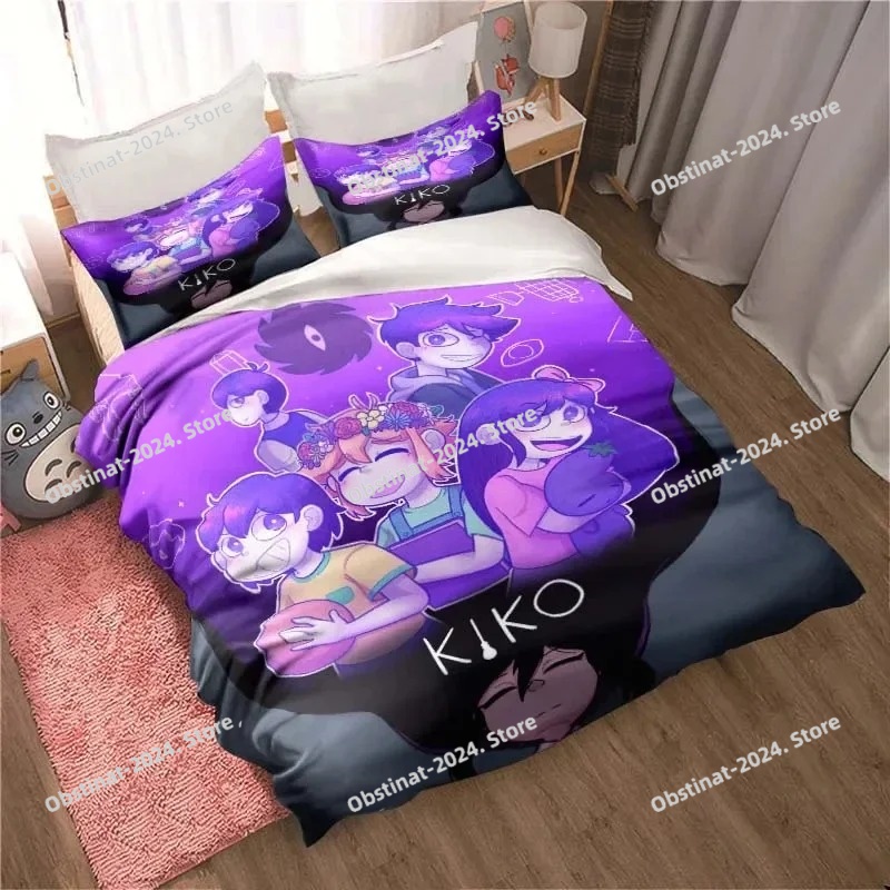 Home Textiles Classic Fashion - Juego de cama Omori con estampado