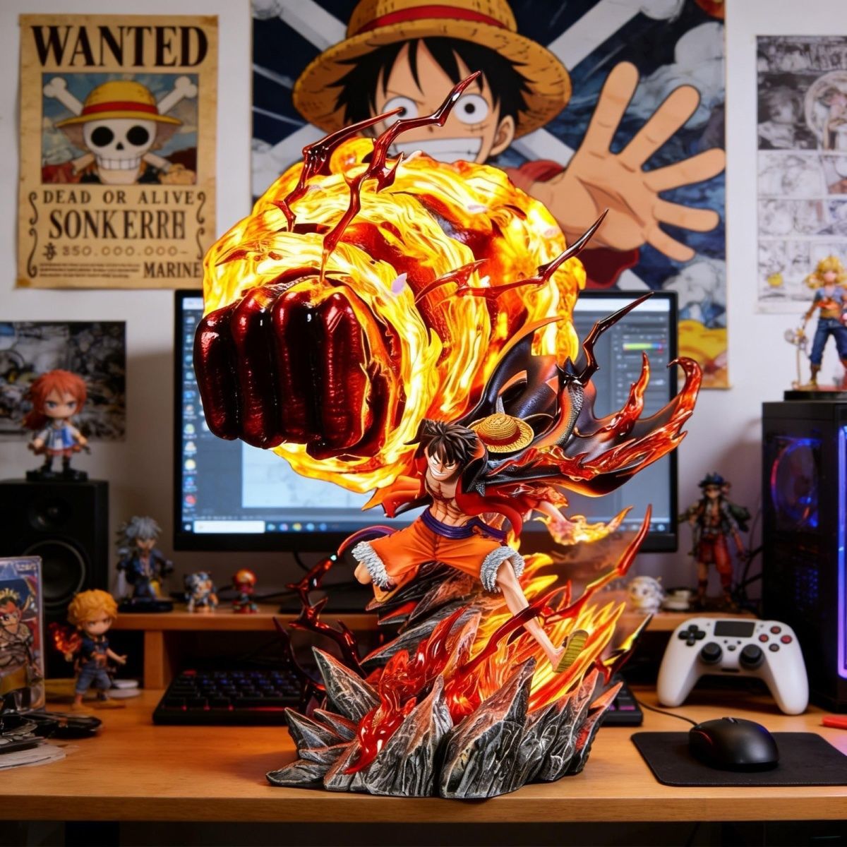 Home Textiles Products - Figura Coleccionable LZ Karmic Fire Luffy