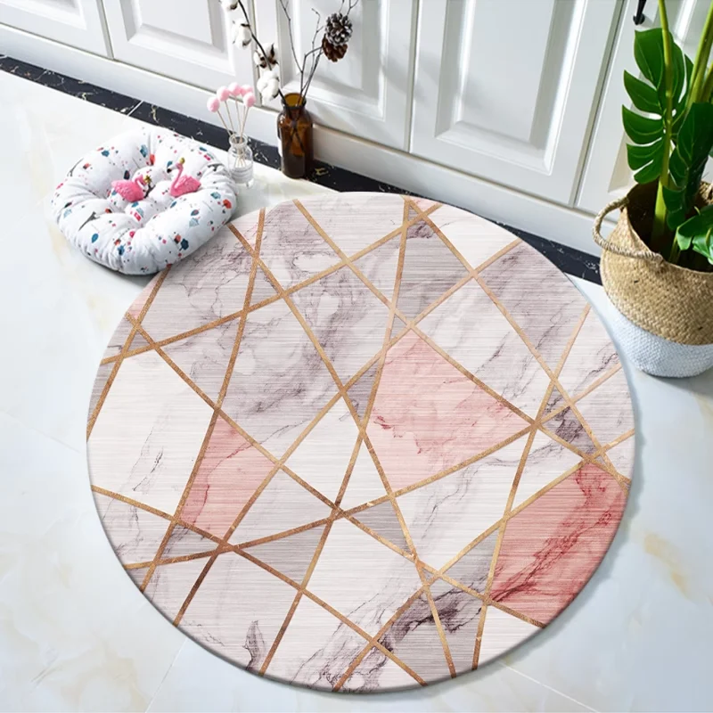 Home Textiles Online - ~O~Alfombra redonda de lujo ligera para