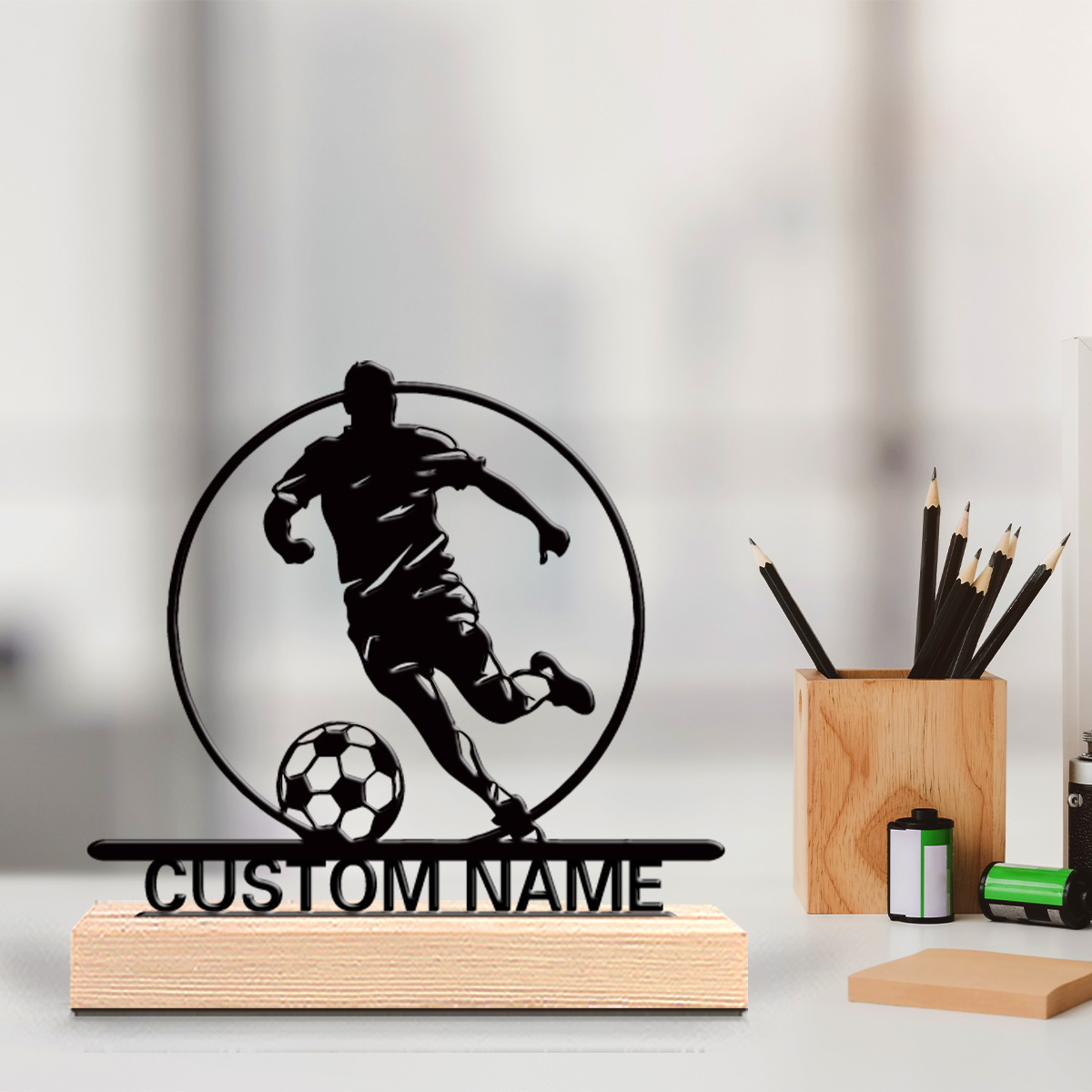Home Textiles Products - Estatua Metálica Personalizada de Jugador de