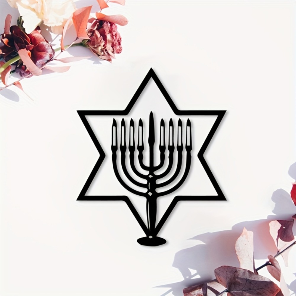 Home & Hotel Textiles Private Limited - CIFBUY Arte de Pared Metálico, Menorah