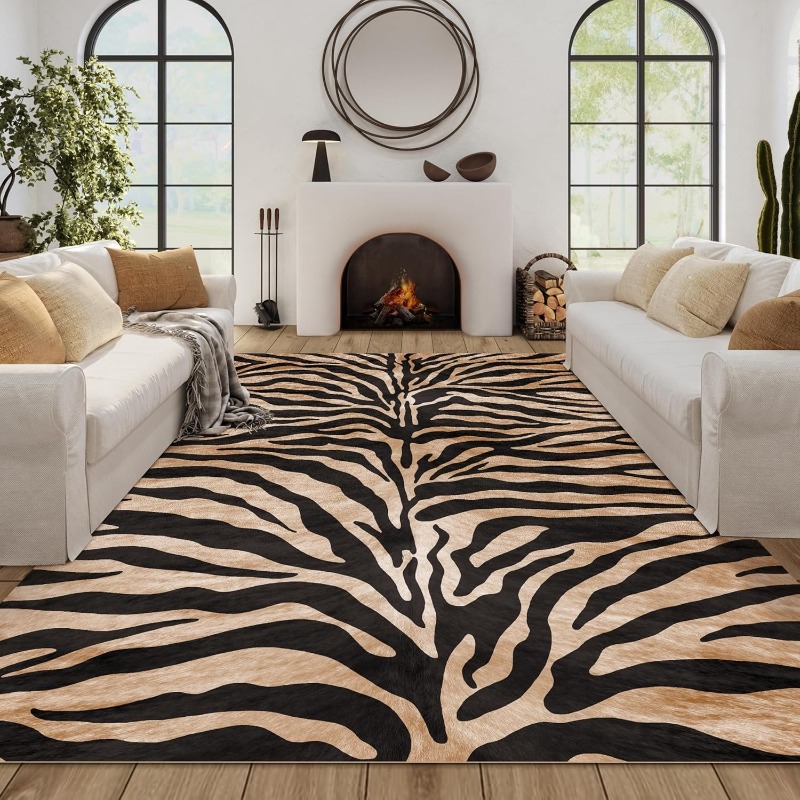 Home Textiles Online - Alfombra de salón con rayas de