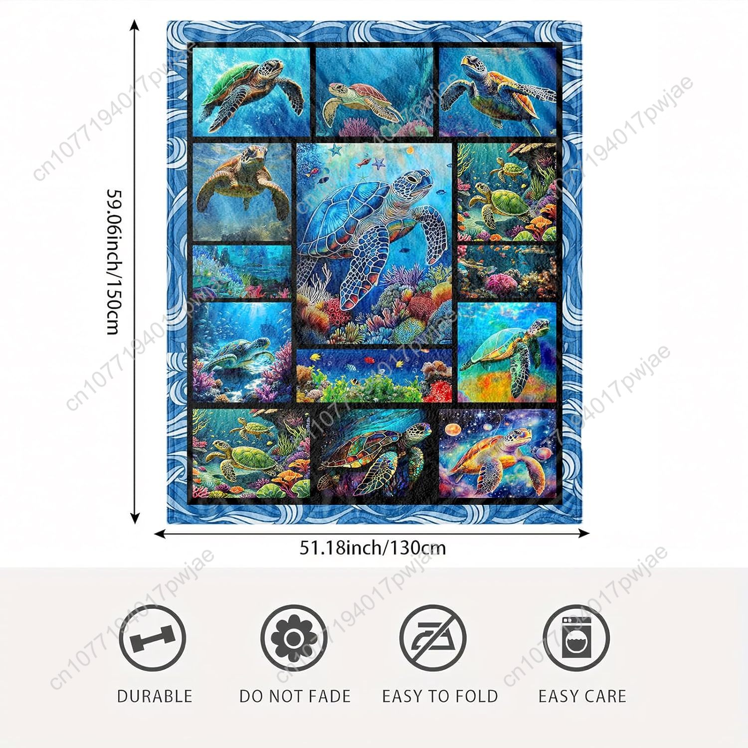 Manta de franela de tortuga ma - Home Textiles Blanket reseña y precio
