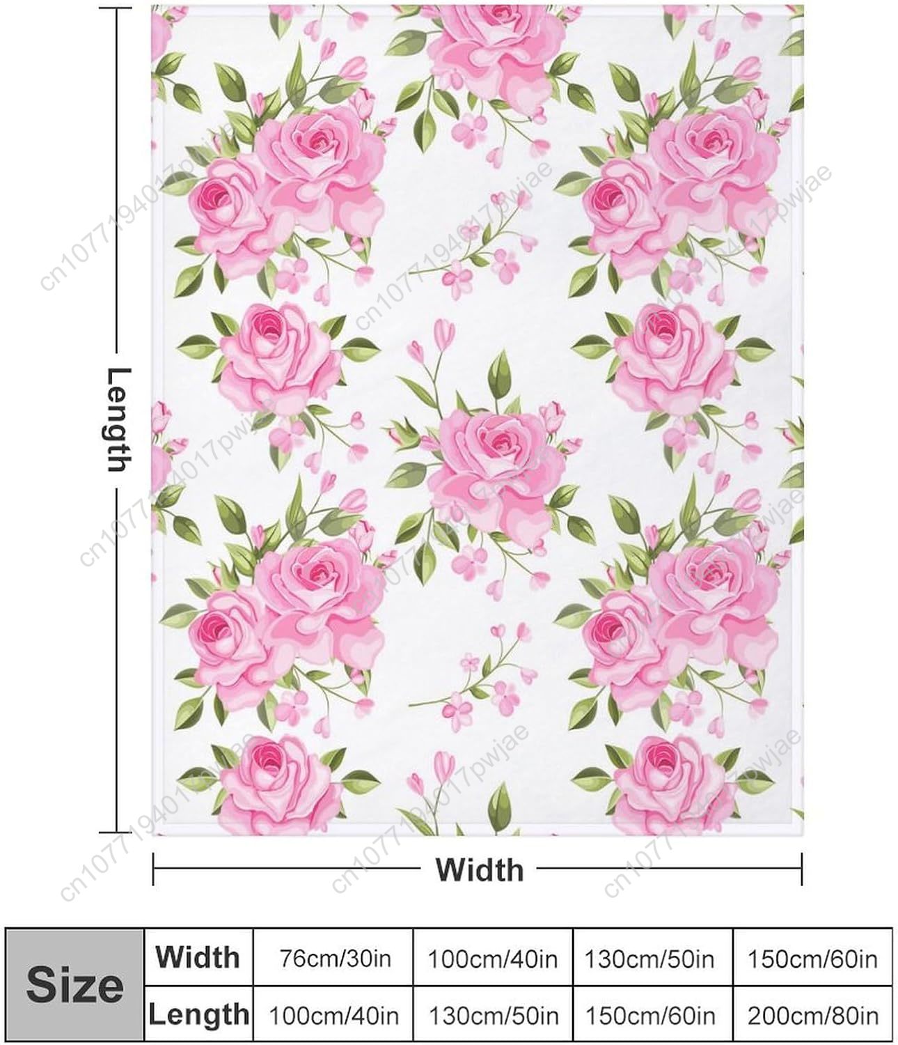 Manta de flores rosas, decorac - Home Textiles Blanket reseña y precio