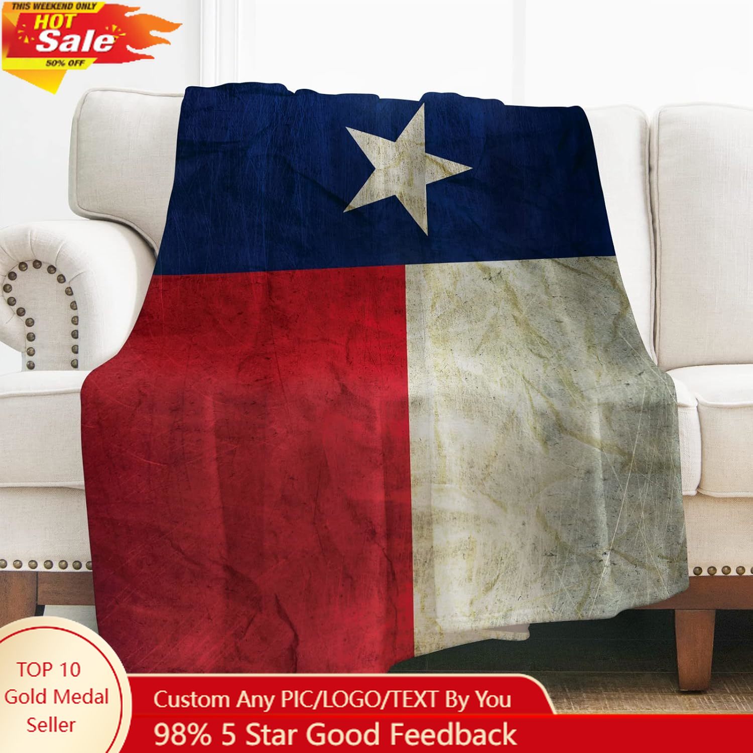 Manta con bandera de Levens Te - Home Textiles Blanket reseña y precio