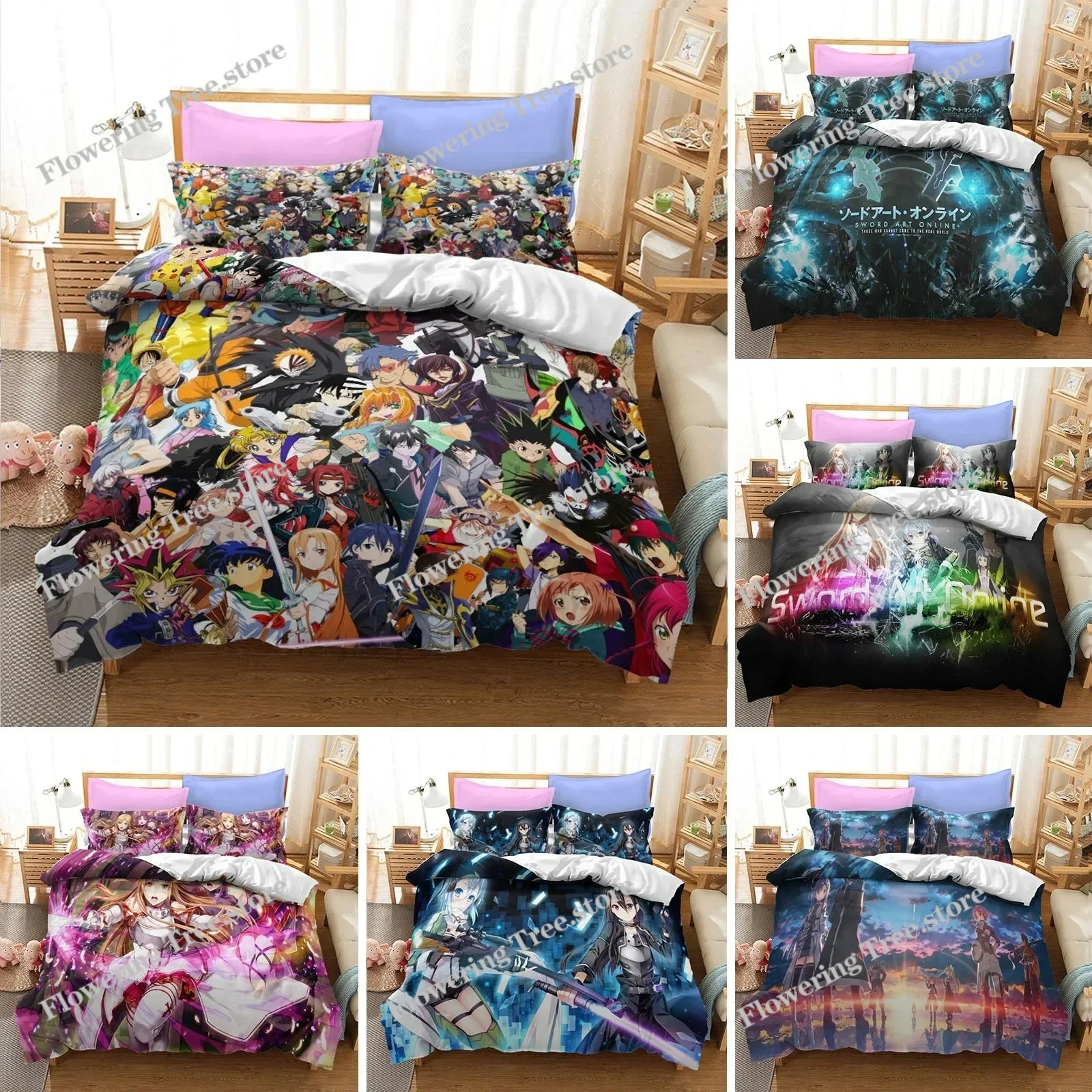 Juego de cama de Anime Sword A - Home Textiles Online reseña y precio
